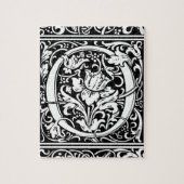 Brief O Middeleeuws Monogram Art Nouveau Legpuzzel (Verticaal)