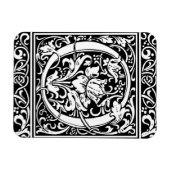 Brief O Middeleeuws Monogram Art Nouveau Magneet (Horizontaal)