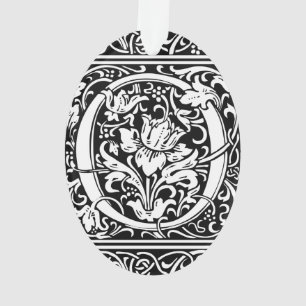 Brief O Middeleeuws Monogram Art Nouveau Ornament