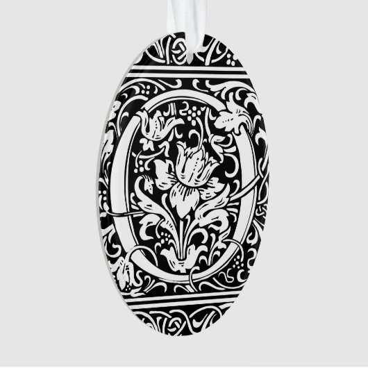 Brief O Middeleeuws Monogram Art Nouveau Ornament (voorkant)