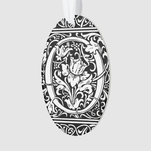 Brief O Middeleeuws Monogram Art Nouveau Ornament (voorkant)