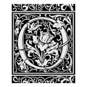 Brief O Middeleeuws Monogram Art Nouveau Perfect Poster (Voorkant)