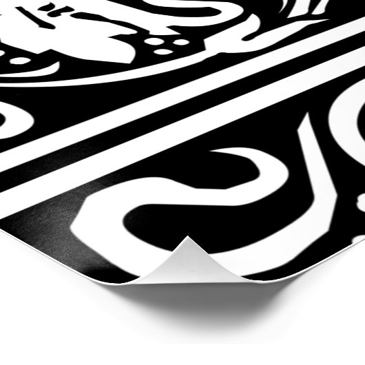 Brief O Middeleeuws Monogram Art Nouveau Perfect Poster (Hoek)