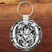 Brief O Middeleeuws Monogram Art Nouveau Sleutelhanger (Voorkant)