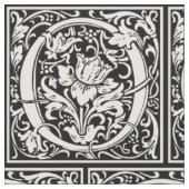 Brief O Middeleeuws Monogram Art Nouveau Stof (Close Up)