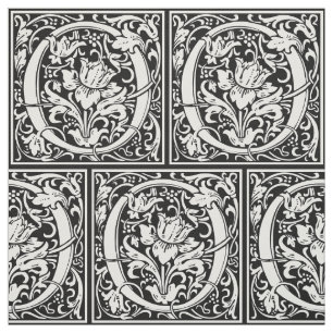 Brief O Middeleeuws Monogram Art Nouveau Stof