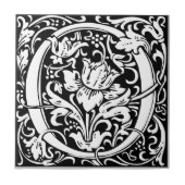 Brief O Middeleeuws Monogram Art Nouveau Tegeltje (Voorkant)