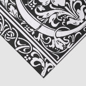 Brief O Middeleeuws Monogram Art Nouveau Tissuepapier (Detail)