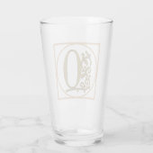 BRIEF O MONOGRAM Beauful Wedding New Home Gift Glas (Achterkant)