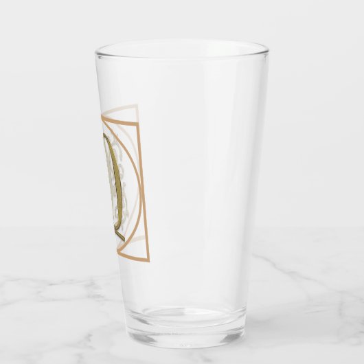 BRIEF O MONOGRAM Beauful Wedding New Home Gift Glas (Links)