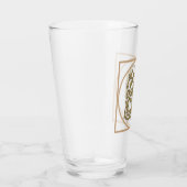 BRIEF O MONOGRAM Beauful Wedding New Home Gift Glas (Rechts)