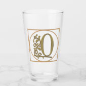BRIEF O MONOGRAM Beauful Wedding New Home Gift Glas (Voorkant)