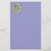 Brief O Monogram Fleur de lis Briefpapier (Voorkant)