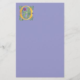 Brief O Monogram Fleur de lis Briefpapier