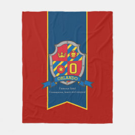 Brief O Orlando, met de term wapenschild Fleece Deken
