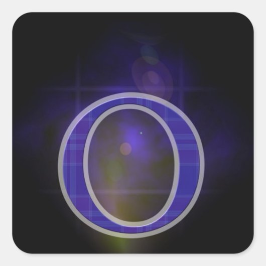 Brief O Vierkante Sticker (Voorkant)