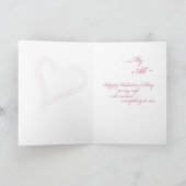 Brief over Valentijnsdag vrouw Feestdagen Kaart (Binnen)