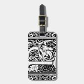 Brief P Middeleeuws Monogram Art Nouveau Bagagelabel (Voorkant verticaal)