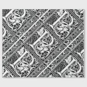 Brief P Middeleeuws Monogram Art Nouveau Cadeaupapier (Vlak)