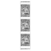 Brief P Middeleeuws Monogram Art Nouveau Korte Tafelloper (Voorkant)