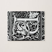 Brief P Middeleeuws Monogram Art Nouveau Legpuzzel (Horizontaal)