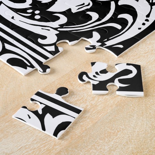 Brief P Middeleeuws Monogram Art Nouveau Legpuzzel (Zijkant)