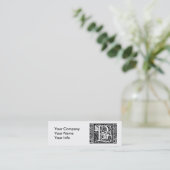 Brief P Middeleeuws Monogram Art Nouveau Mini Visitekaartje (Staand voorkant)