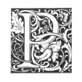 Brief P Middeleeuws Monogram Art Nouveau Notitieblok (Voorkant)