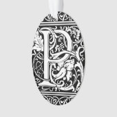 Brief P Middeleeuws Monogram Art Nouveau Ornament (voorkant)