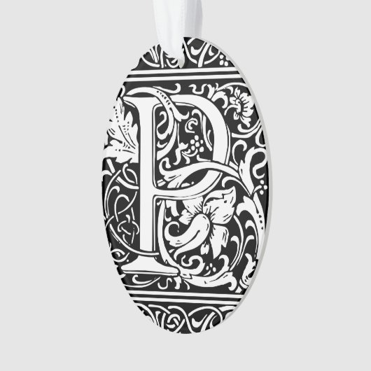 Brief P Middeleeuws Monogram Art Nouveau Ornament (voorkant)