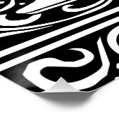 Brief P Middeleeuws Monogram Art Nouveau Perfect Poster (Hoek)