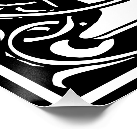 Brief P Middeleeuws Monogram Art Nouveau Perfect Poster (Hoek)