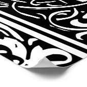 Brief P Middeleeuws Monogram Art Nouveau Poster (Hoek)