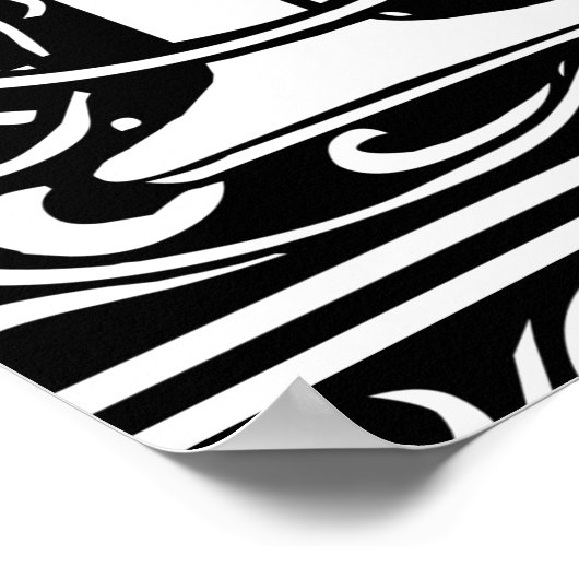 Brief P Middeleeuws Monogram Art Nouveau Poster (Hoek)