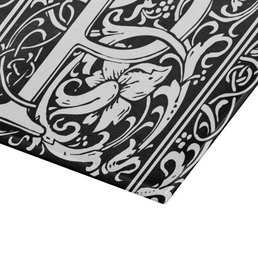 Brief P Middeleeuws Monogram Art Nouveau Snijplank (Hoek)