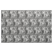 Brief P Middeleeuws Monogram Art Nouveau Stof (Fat Quarter)