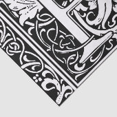 Brief P Middeleeuws Monogram Art Nouveau Tissuepapier (Detail)