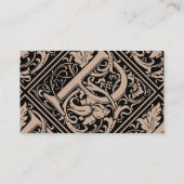 Brief P Middeleeuws Monogram Art Nouveau Visitekaartje (Achterkant)