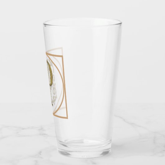 BRIEF P MONOGRAM Beauful Wedding New Home Gift Glas (Links)