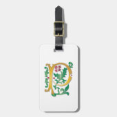 Brief P Monogram Fleur de lis Bagagelabel (Voorkant verticaal)