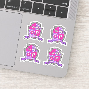 Brief P naam Phillipa unicorn princess crest Sticker