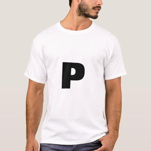 Brief P T-shirt (Voorkant)