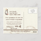 Brief Q Happy Birthday Cupcake Zakelijke ansichtka Briefkaart (Achterkant)