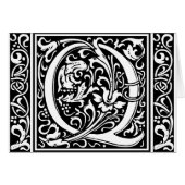 Brief Q Middeleeuws Monogram Art Nouveau (Voorkant Horizontaal)