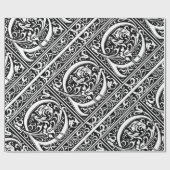 Brief Q Middeleeuws Monogram Art Nouveau Cadeaupapier (Vlak)