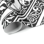 Brief Q Middeleeuws Monogram Art Nouveau Cadeaupapier (Rol Hoek)