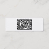 Brief Q Middeleeuws Monogram Art Nouveau Mini Visitekaartje (Achterkant)