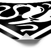 Brief Q Middeleeuws Monogram Art Nouveau Poster (Hoek)