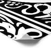 Brief Q Middeleeuws Monogram Art Nouveau Poster (Hoek)