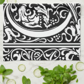 Brief Q Middeleeuws Monogram Art Nouveau Theedoek (Gevouwen)